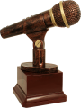 Фигура Музыка Микрофон на пластиковом цоколе
